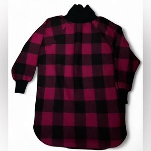 Contemporary Collection Pink Black Plaid Turtleneck Top Women’s Size M
